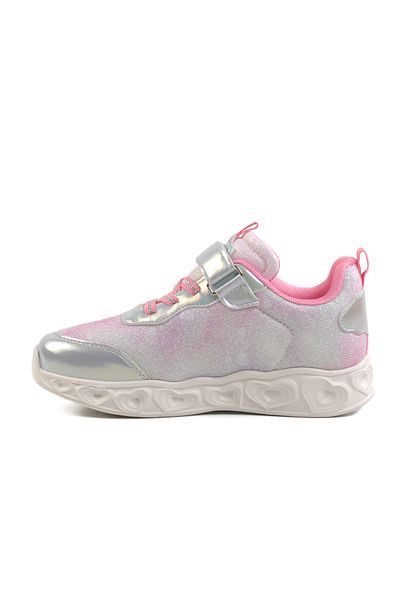 WALKWAY Pantofi sport pentru fete cu velcro argintiu