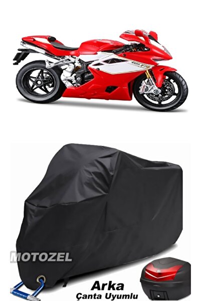 MotoZEL قماش مشمع للدراجات النارية MV Agusta F4 أسود متوافق مع الحقيبة الخلفي...