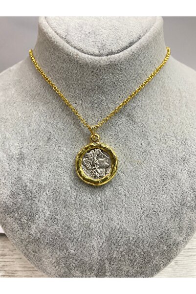 Tılsım Bijuteri ANTİK figürlü Para Kolye,Paralı Zincir Kolye