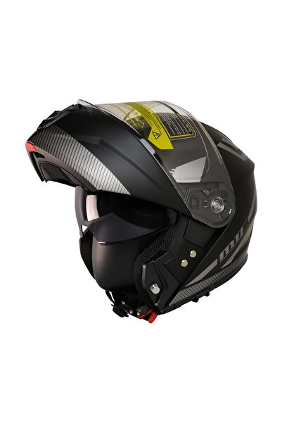 MTS 966 Wx20 Grey Çene Açılır Kask