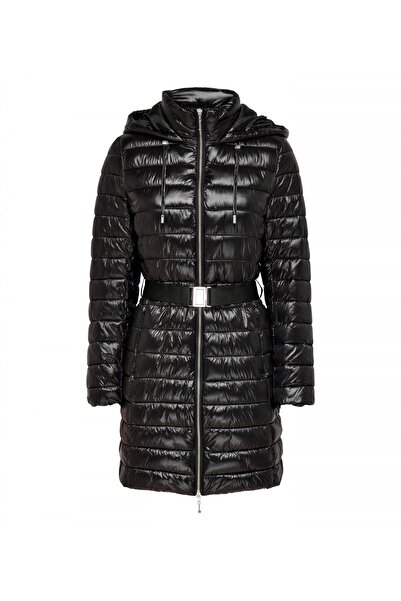 ONLY Palton puf midi cu detaliu curea cu glugă pentru femei iarnă