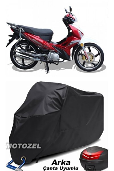 MotoZEL Arora Ar 100-B Black Topcase and Lock Compatible Motorcycle Tarpaulin...