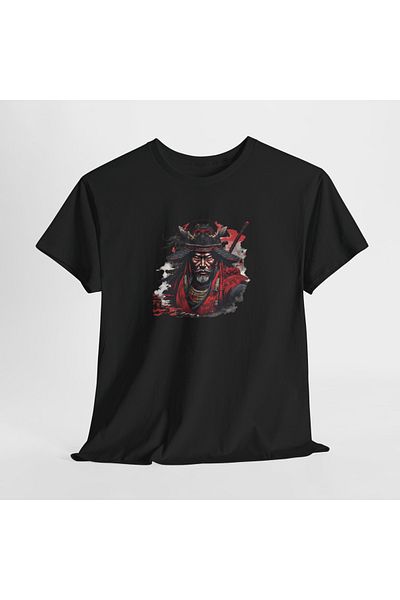 IVART Unisex Old Samurai - 100% βαμβακερό μπλουζάκι με κοντό μανίκι για ποδήλατο