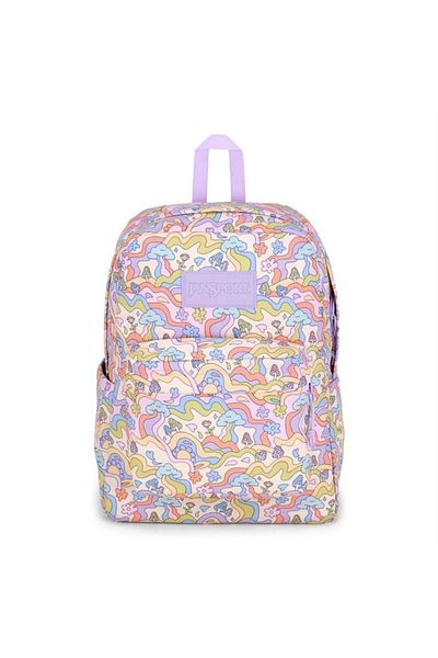 Jansport Purple printed backpack JanSport SuperBreak Plus Groovy Guides
