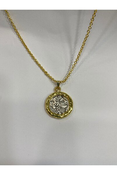 Tılsım Bijuteri ANTİK figürlü Para Kolye,Paralı Zincir Kolye