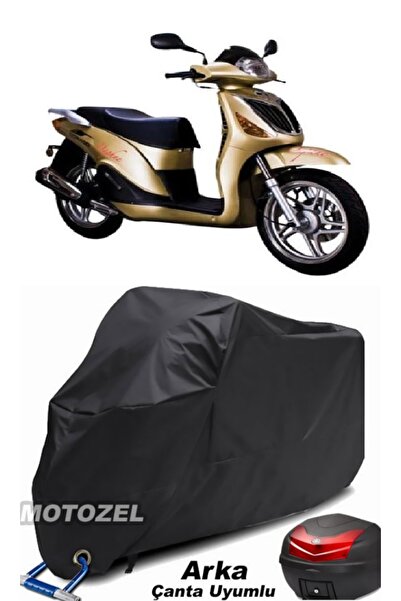 MotoZEL حقيبة دورادو دافني الخلفية السوداء وقماش القنب للدراجات النارية (متوا...