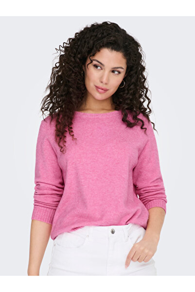 ONLY Rosa Damenpullover mit Rundhalsausschnitt 15170427
