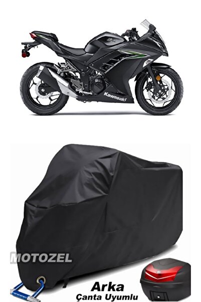 MotoZEL حقيبة خلفية سوداء لدراجة كاواساكي نينجا 300 وقماش قنب متوافق مع القفل...