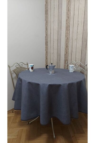 gonk Round, Solid Color, Duck (Liquid Pusher, Stain Proof) Fabric, Tablecloth