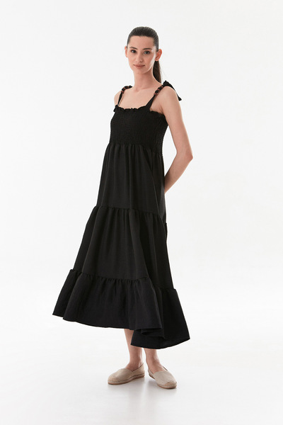 Fulla Moda Strappy Gipe Detailed Dress