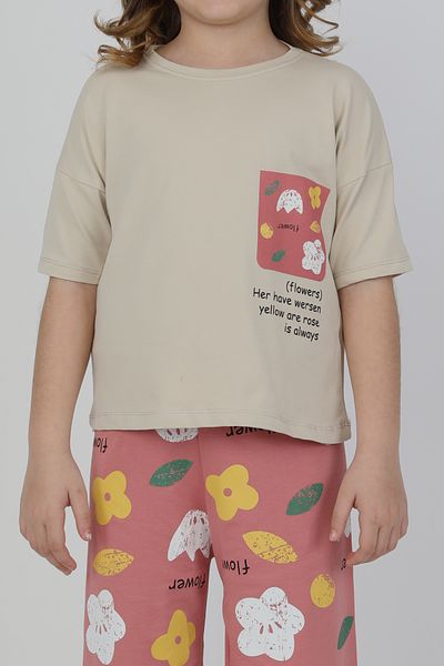 e-çocuk Girl's Top and Bottom Set 2543-1