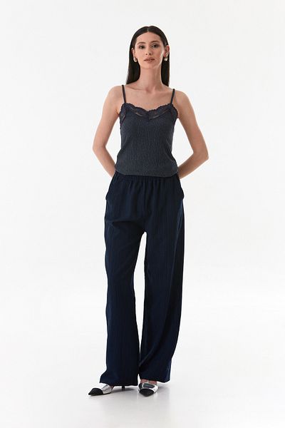 Fulla Moda Wrapped Fabric Lace Strap Bodysuit