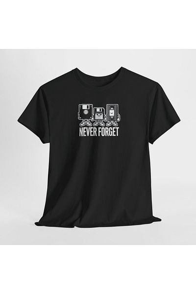 IVART Ποτέ μην ξεχνάτε -unisex -100% βαμβακερό κοντομάνικο μπλουζάκι με λαιμόκοψη-