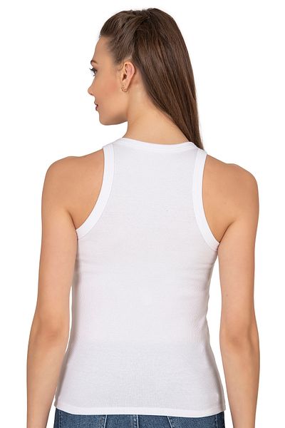 ÖZKAN underwear Özkan 27464 Women's Cotton Camisole Ribbed Flexible Comfortable Halter Neck Wide Bias Knitted Undershirt
