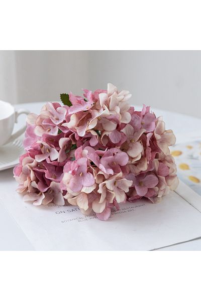 Choice Violet/紫罗兰 Artificial Flowers Silk Hydrangea Vase For Home Decoration Accessories Wedding Decorative