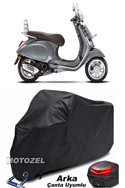 AutoZEL حقيبة Vespa Primavera 150 Touring الخلفية باللون الأسود مع (قفل متواف...