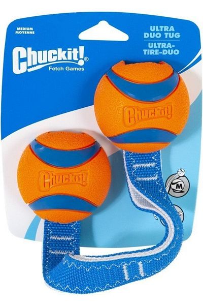 Chuckit !Ultra Duo Tug 2-Piece Dog Traction Ball (MEDIUM SIZE)