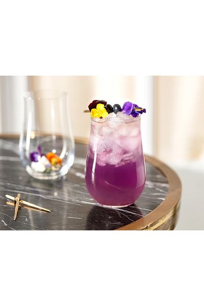 Madame Coco Mathilda 4-teiliges Getränkeglas-Set aus Kristallglas – 450 ml