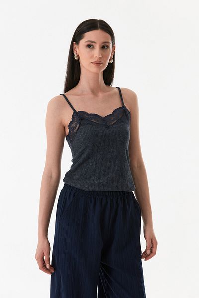 Fulla Moda Wrapped Fabric Lace Strap Bodysuit