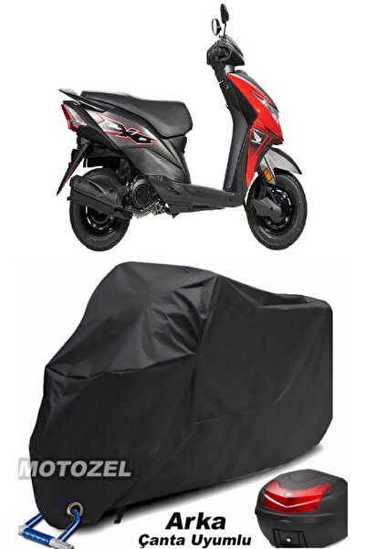 MotoZEL حقيبة خلفية سوداء من Honda Dio وقماش دراجة نارية متوافق مع القفل مقاو...