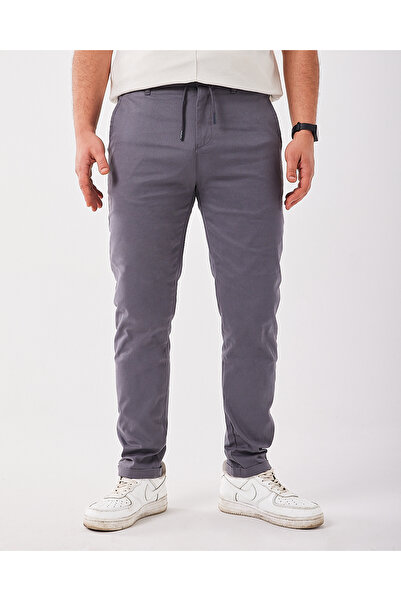 green poll Pantaloni elastici pentru bărbați - cu nasturi pentru curea și ela...