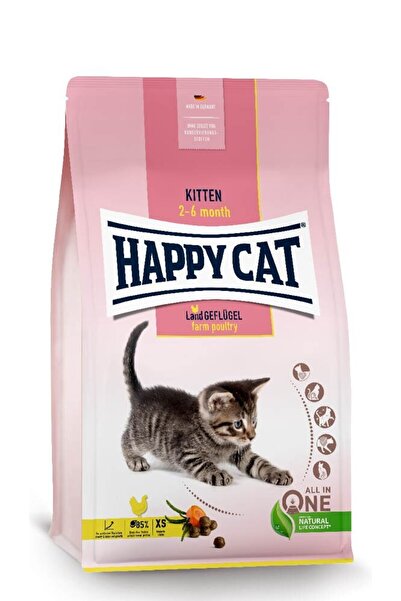 Happy Cat Land Geflügel Tavuklu Yavru Ve Genç Kedi Kuru Maması 4 Kg