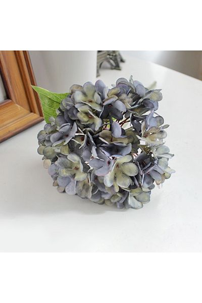 Choice Blue Artificial Flowers Silk Hydrangea Vase for Home Decoration Accessories Wedding Decorative Fake
