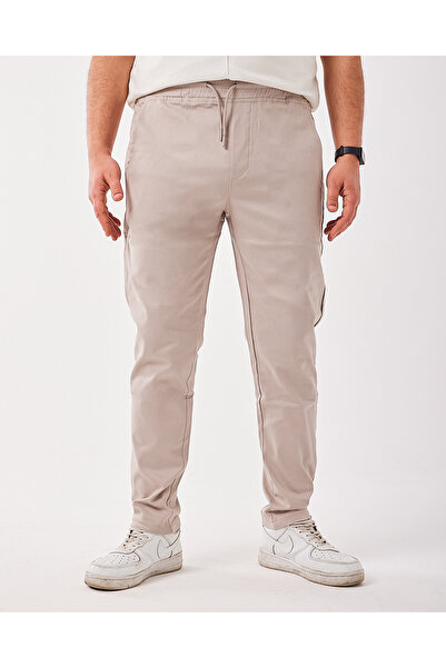 green poll Pantaloni pentru bărbați, cu talie elastică și cu șireturi, cu cen...