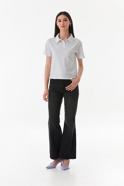 Fulla Moda Basic Polo T-Shirt με λαιμόκοψη