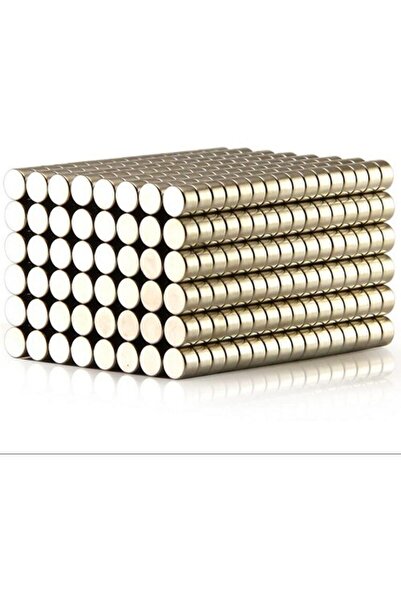 Dünya Magnet 100 Adet 5x3 Mm Yuvarlak Güçlü Neodyum Mıknatıs Çap: 5 Mm X Kalı...