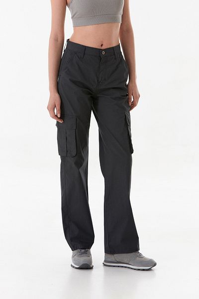 Fulla Moda Parachute Fabric Trousers with Cargo Pockets