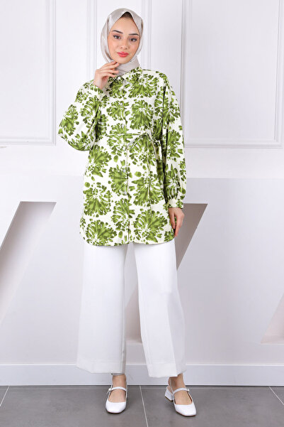 İmajButik Сорочка з ґудзиками та візерунком хакі