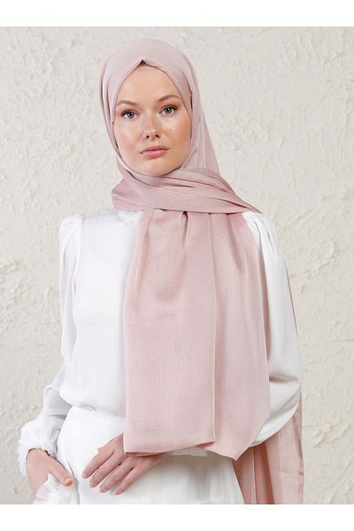 Tuva Şal Janjan Double Layer Shawl - Powder -