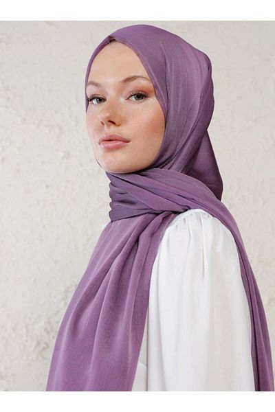 Tuva Şal Janjan Double Layer Shawl on Lilac
