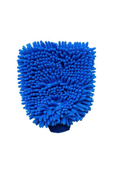 Chenille Microfiber Double-Sided Washing Glove - Blue
