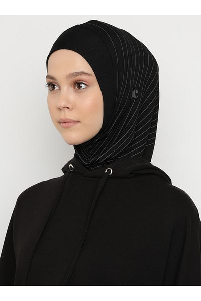 Ecardin Black Striped Sports Bonnet