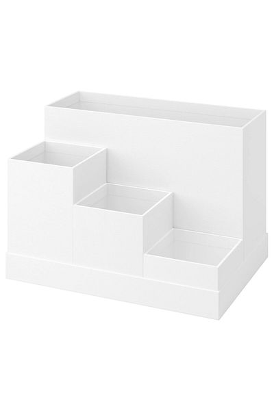 IKEA 5 Parça Masaüstü Düzenleyici 17,5x25x17 Cm İkea Kalemlik Bölmeli Organizer Beyaz Düzenleme Kutusu