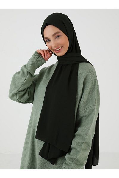 Tuva Şal Crepe Shawl - Dark Khaki -