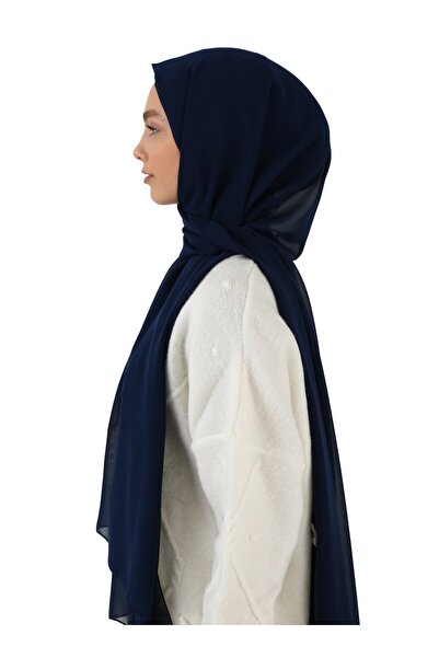 Tuva Şal Şifon Şal - Açık Lacivert - Tuva Şal