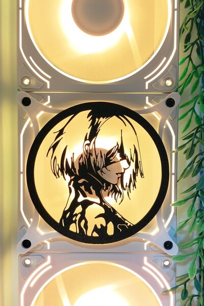 Caseybox Nier Automata 120x120 Mm Beyaz Çerçeveli Oyun Pc Aksesuarı, Masaüstü...