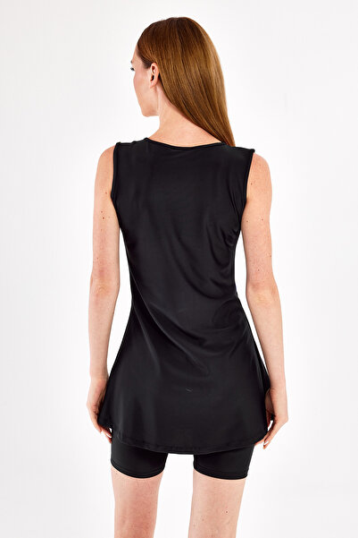 Adasea Sıfır Kol Yarı Kapalı Mayo Blaır 1616 Siyah