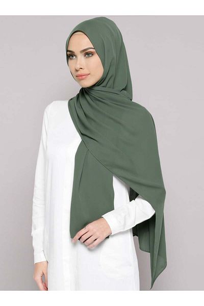 Tuva Şal Women's Crepe Shawl Khaki414036