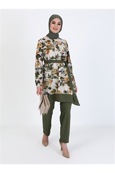 Tavin Women's Tunic & Trousers Double Set - Khaki