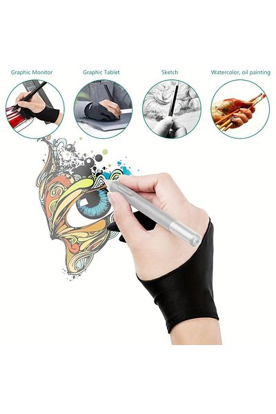 GlassySKY Medium-Sized-Right Left Hand Fit Elastic Breathable Drawing Glove,Sketching Graphics Tablet,Painting,Art,Painter