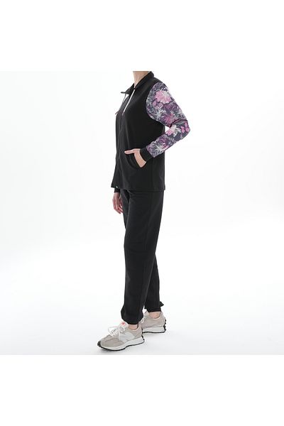 ASN concept Women's Sleeves Patterned Tracksuit Set (with Large Size Option)