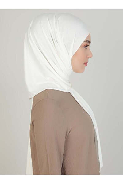 Ecardin Χτενισμένο βαμβακερό σάλι - κρέμα -