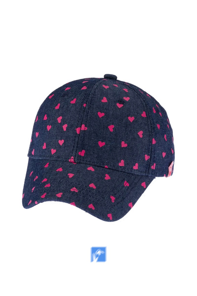 Kardelen Butik Denizli 100% pamuk Devojčica traper šešir (4-8 godina) (52 cm)