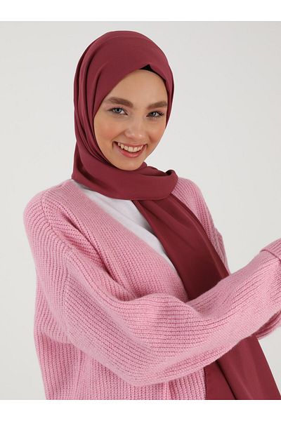 Tuva Şal Crepe Shawl - Dark Rose Dried -