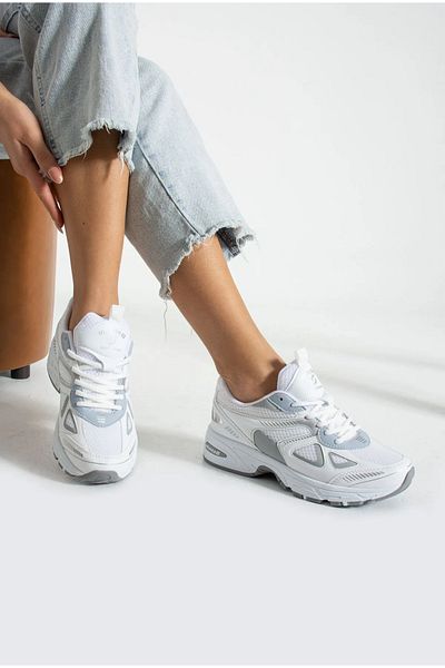 Ebru Unisex White Sneaker - Καθημερινά άνετα αθλητικά παπούτσια