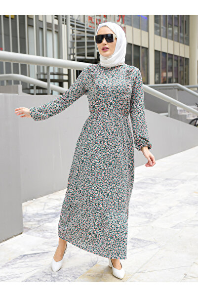 Por La Cara Floral Patterned Dress - Çağla -